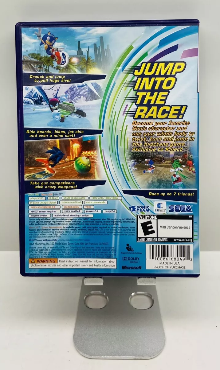 Sonic Free Riders — Complete! Fast Shipping! (Xbox 360, 2010) Kinect  10086680492