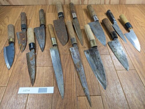 BROKEN DAMAGED Japanese Chef's Kitchen Knife Vintage Japan HOCHO JJ214