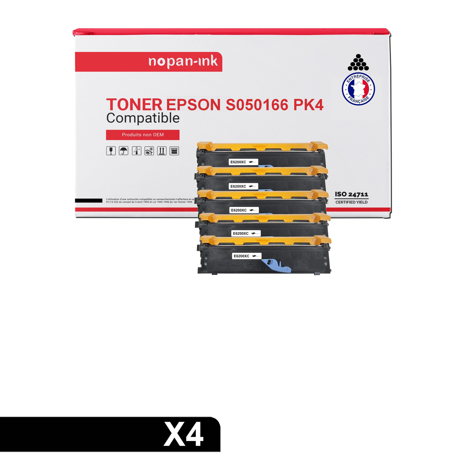 Toner C13S050166 noir compatible Epson x4 pour en finir avec les textes flous au bureau