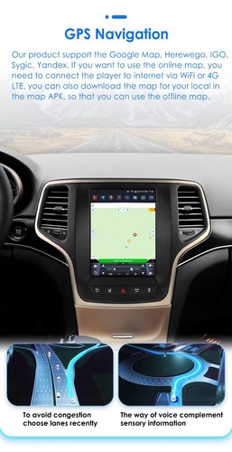 8+128GB Android 13 Apple Carplay Autoradio GPS Für Jeep Grand Cherokee 2014-2022 - Bild 14 von 21