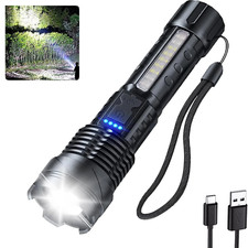 Powerful Mini Flashlight Rechargeable XHP90 Super Bright Waterproof Led