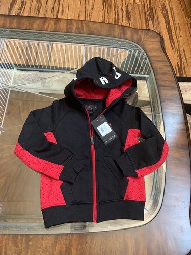 JORDAN SPECKLE JUMPAN BOY'S ZIP UP HOODIE JACKET PICK YR SIZE BLACKN GYM RED NWT - Picture 6 of 7