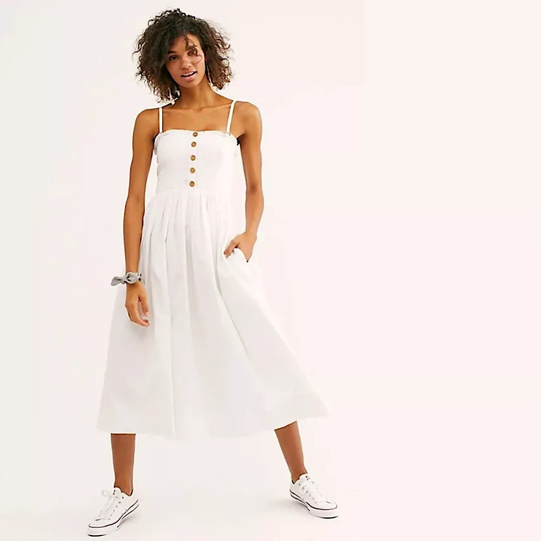 Pleated top tube dress