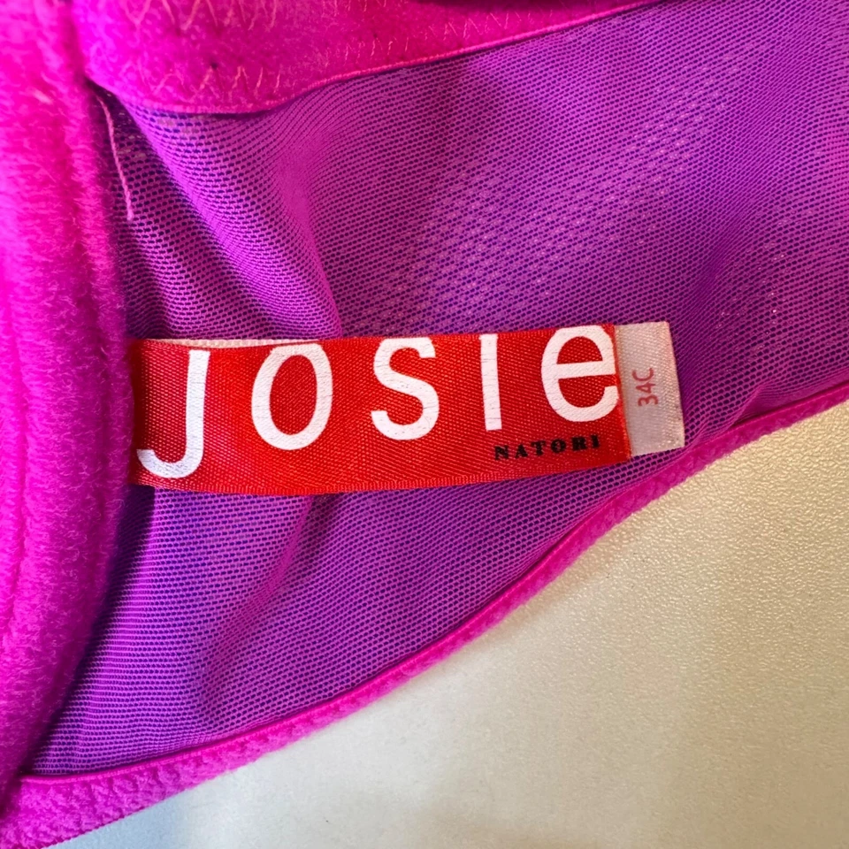 Sutiã Josie Natori Jetset Feminino Roxo T Fecho Frontal Traseiro Underwired Tamanho 34C - Imagem 4 de 4