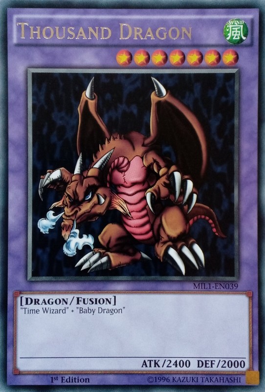MIL1-EN039 THOUSAND DRAGON RARE 1ST EDITION YuGiOh CARD