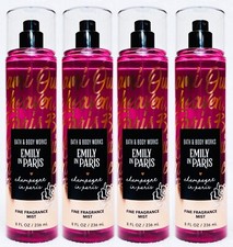 4 Bath  Body Works CHAMPAGNE IN PARIS Fragrance Mist Body Spray 8 oz