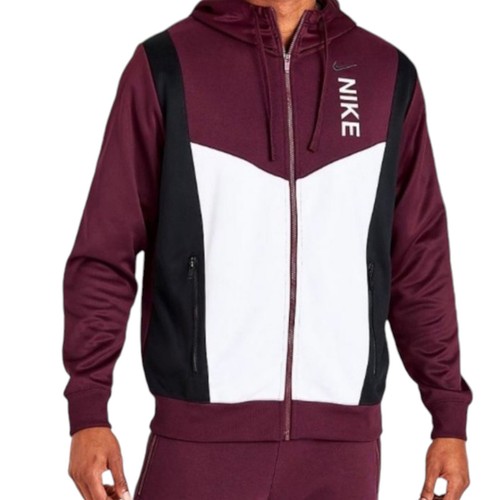 Nike Sportswear Men's Burgundy Long-Sleeve Full-Zip Hooded Jacket Size M - Picture 9 of 13