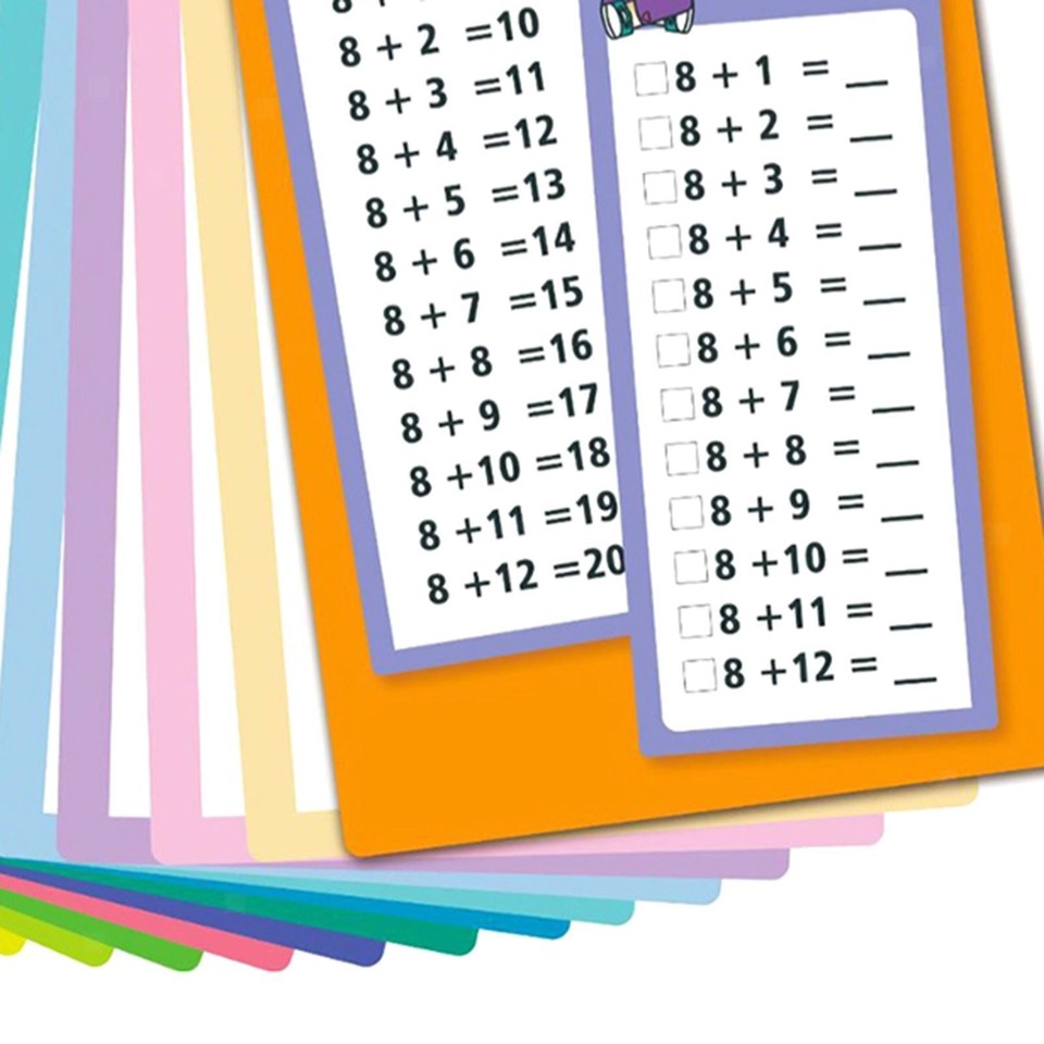 Math Addition Flash Cards Elementary Math Teaching Aids for