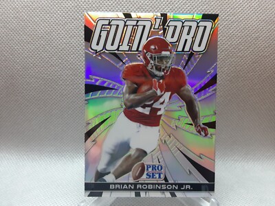  2022 Leaf Pro Set Going Pro Silver Brian Robinson Jr. RC #GP-BRJ