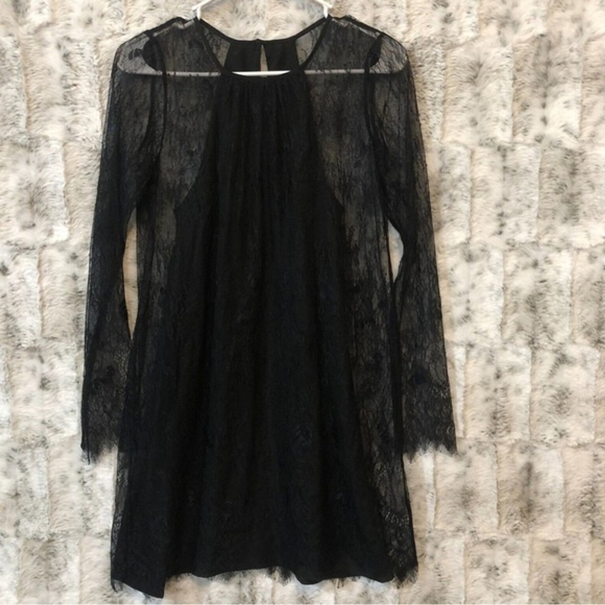 chinese dress ladies Lace & Jersey Gown Black / 4
