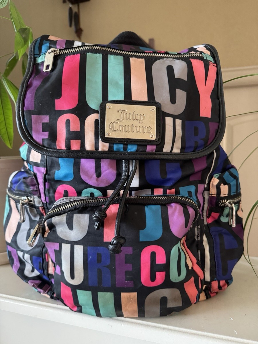 Juicy Couture Drawstring Backpack Multicolor Satin & Black  display picture 3