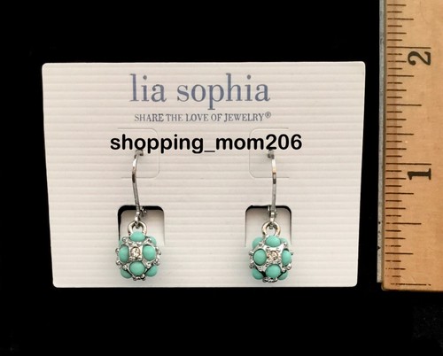 Lia Sophia "Confectionary” Silver Tone w/Cut Crystals & Resin Earrings - Picture 3 of 3