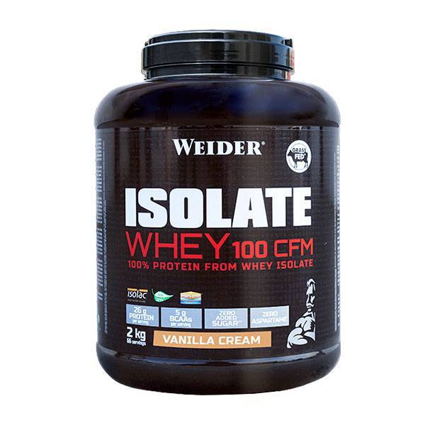 Weider- Isolate Whey 100 CFM 2 Kg - 100% Aislado de Proteina de Suero
