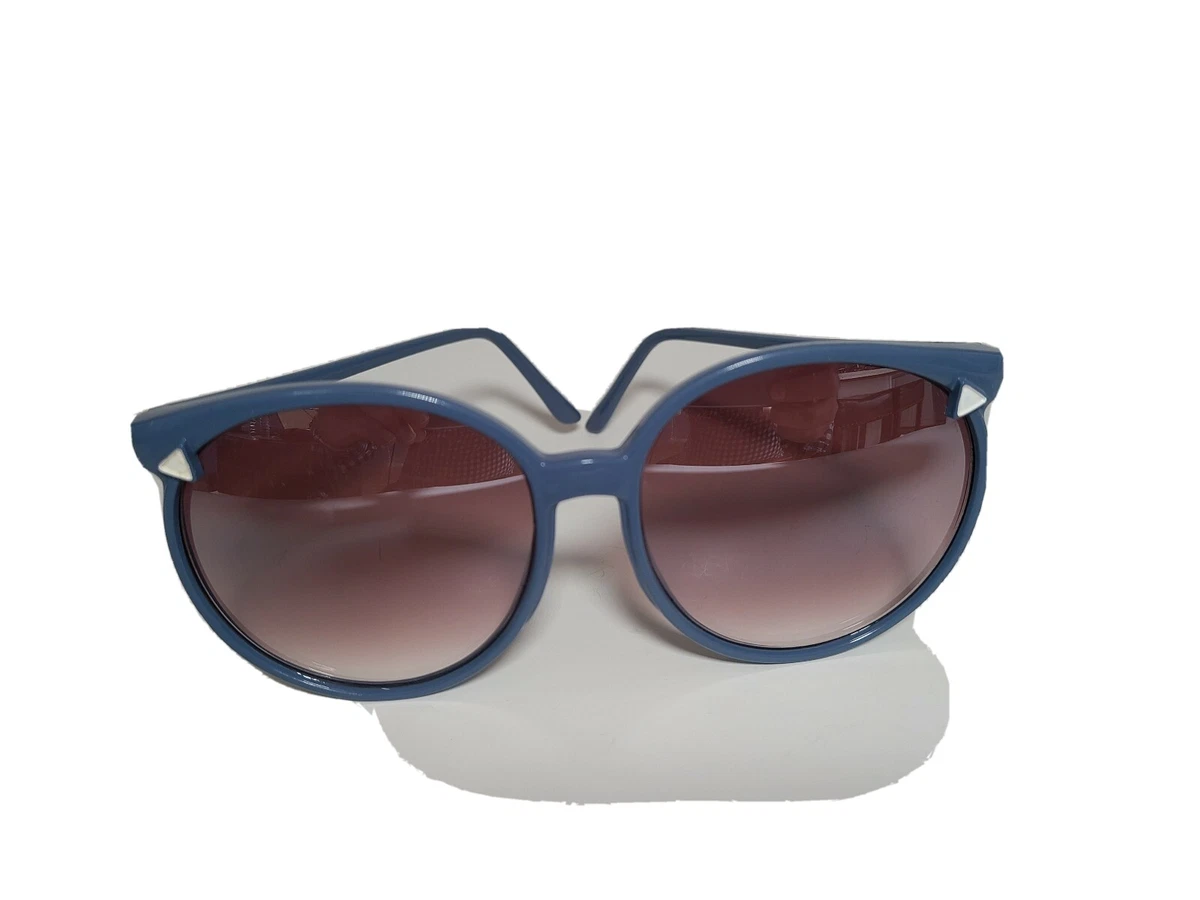 Designer womens sunglasses BLUE FRAME PINK LENS OVER SIZE RETAIL 100.00