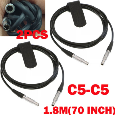 2X 1.8M C5-C5 Equality FFA 00 to 00 Cable For Ultrasonic Equipment Flaw NEW
