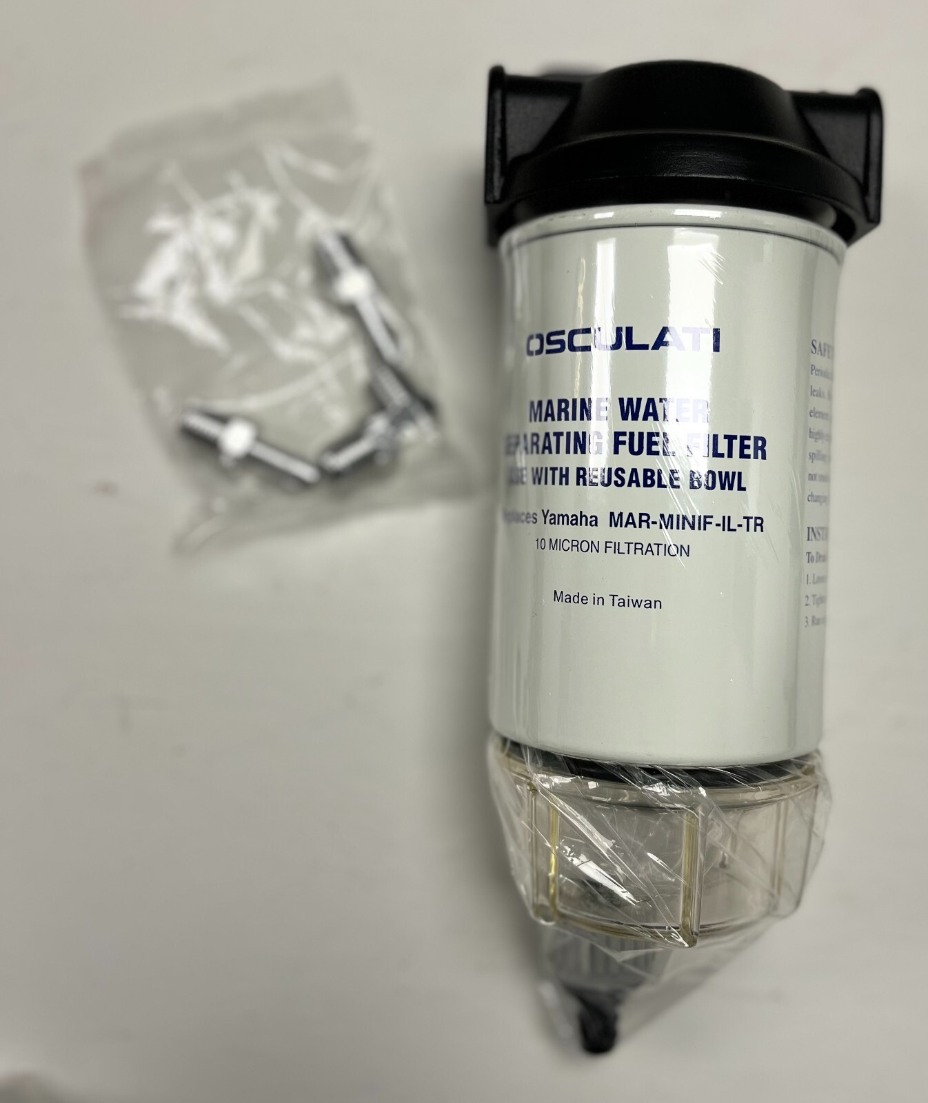 Filtro separatore e decantatore acqua x benzina
