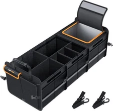 X-Large Car Trunk Storage Box Cargo Organizer for Cars SUV with Lid & Cooler Bag