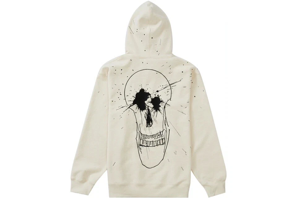 Sweat shirt à capuche crâne Supreme Ralph Steadman taille naturelle scellé
