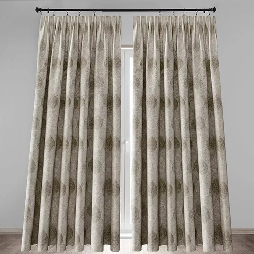 Luxury Fully Lined Tape Top Ready Made Pencil Pleat Jacquard Pair Curtains UK* - Picture 2 of 13