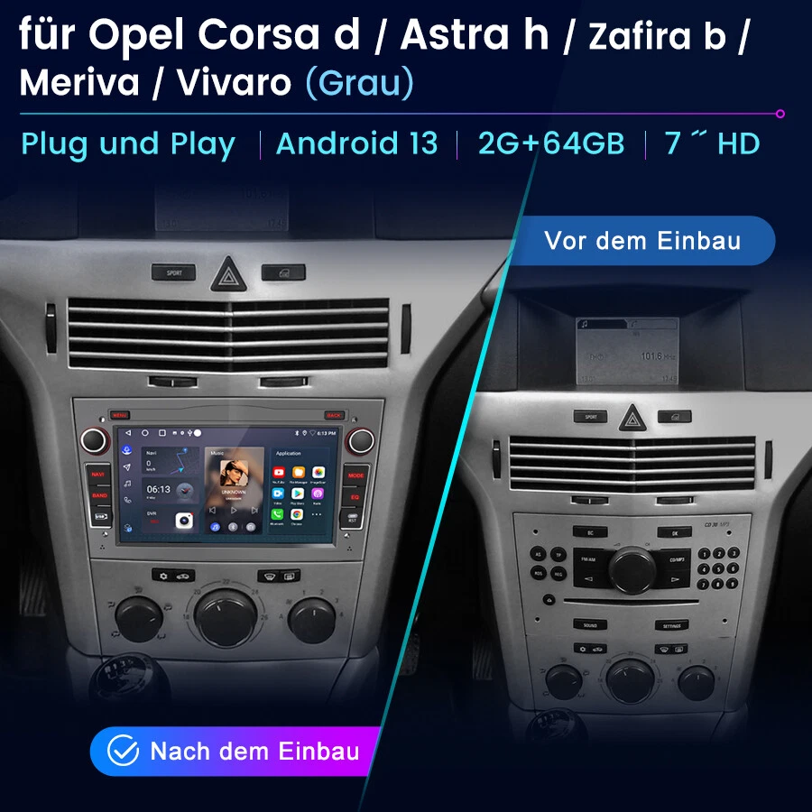 Für Opel Astra Corsa C/D Vectra C Zafira B Signum 7'' Autoradio GPS Nav DAB+ 64G - Bild 2 von 4