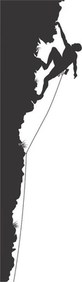 Rock Climbing Wall Decal - Large Bedroom Mural - 60''x15'' [Large 277]