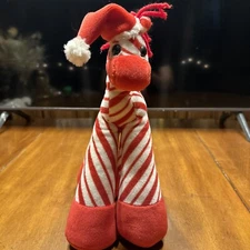 Bestever Funny Feet Horse Pony Peppermint Strip Red & White Plush 12”