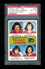 1975 OPC HOCKEY 325 FLYERS TEAM LEADERS BOBBY CLARKE PSA 8 NM-MINT
