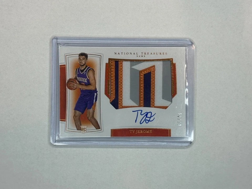 2019 National Treasures #117 Ty Jerome, RPA 1/49 Multi Color Patch - Image 4 of 4
