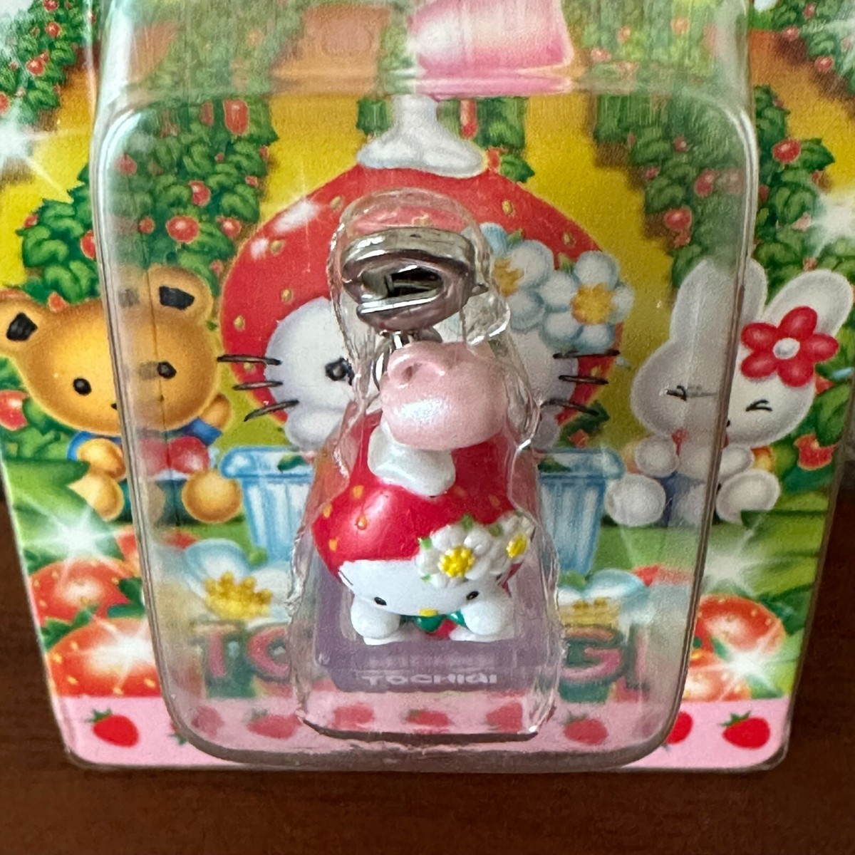 Rare Strawberry Hello Kitty Keychain Set of 4 Japan Gotochi Sanrio