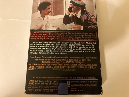 SILVER STREAK VHS GENE WILDER RICHARD PRYOR 1976 FOX - Picture 8 of 8