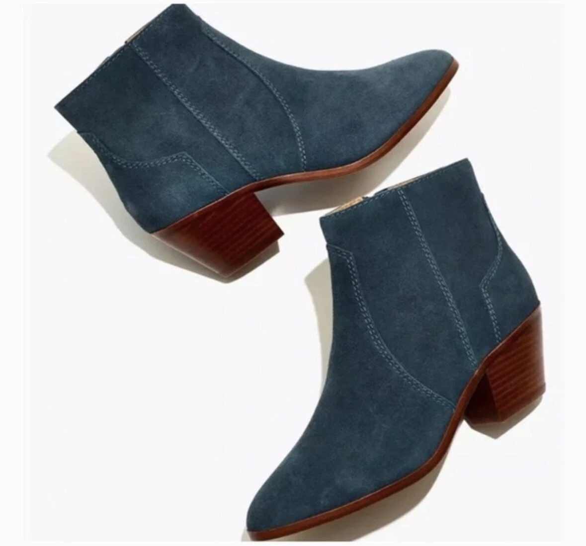 Blue clearance leather bootie