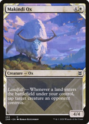 Magic the Gathering (mtg): ZNR: Makindi Ox - Foil - Showcase