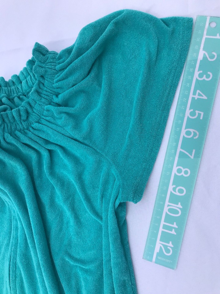 Vtg Collections Etc Med Terry Cloth Dress Zipper Robe House Coat Cover