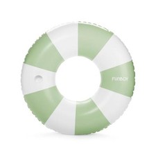 Giant 46" Vintage Stripe Pool Tube Float with Cup Holder Cup Holder, Green