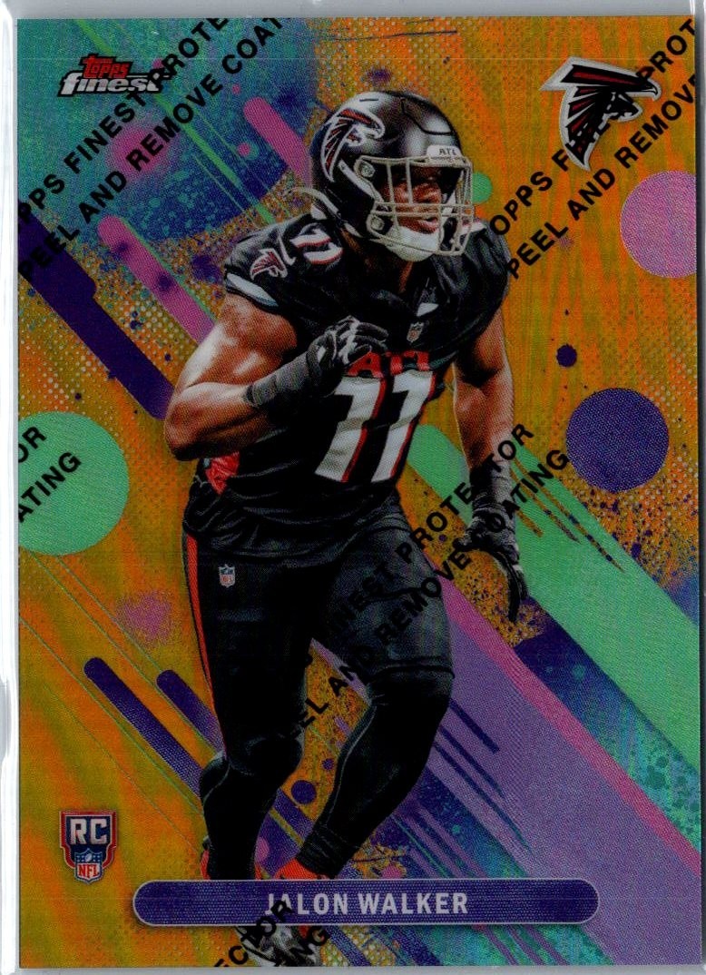 Jalon Walker Topps Finest #41 Gold Refractor