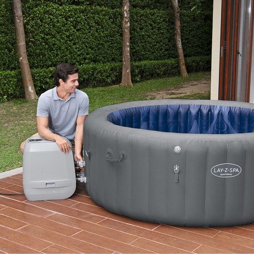 Inflatable Portable Hot Tub Swim Spa Lay Z Spa Santorini Hydrojet Pro Bestway AU - Picture 11 of 24
