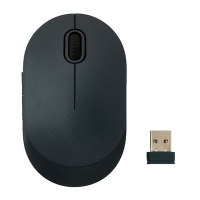 Gray Wireless 5-Button Mouse with 1600 DPI and 2.4 GHz USB-A Dongle
