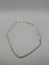 925 Silber Panzerkette + Panzerarmband Set  Flach und Gedreht 925 Silber 
