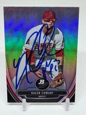 2013 Bowman Platinum BPP48 Kaleb Cowart Los Angeles Angels SIGNED