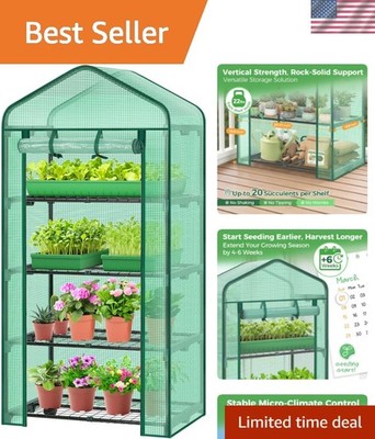 Mini Greenhouse for Indoor Outdoor, 27 x 19 x 62-Inch Small Plant Green House...