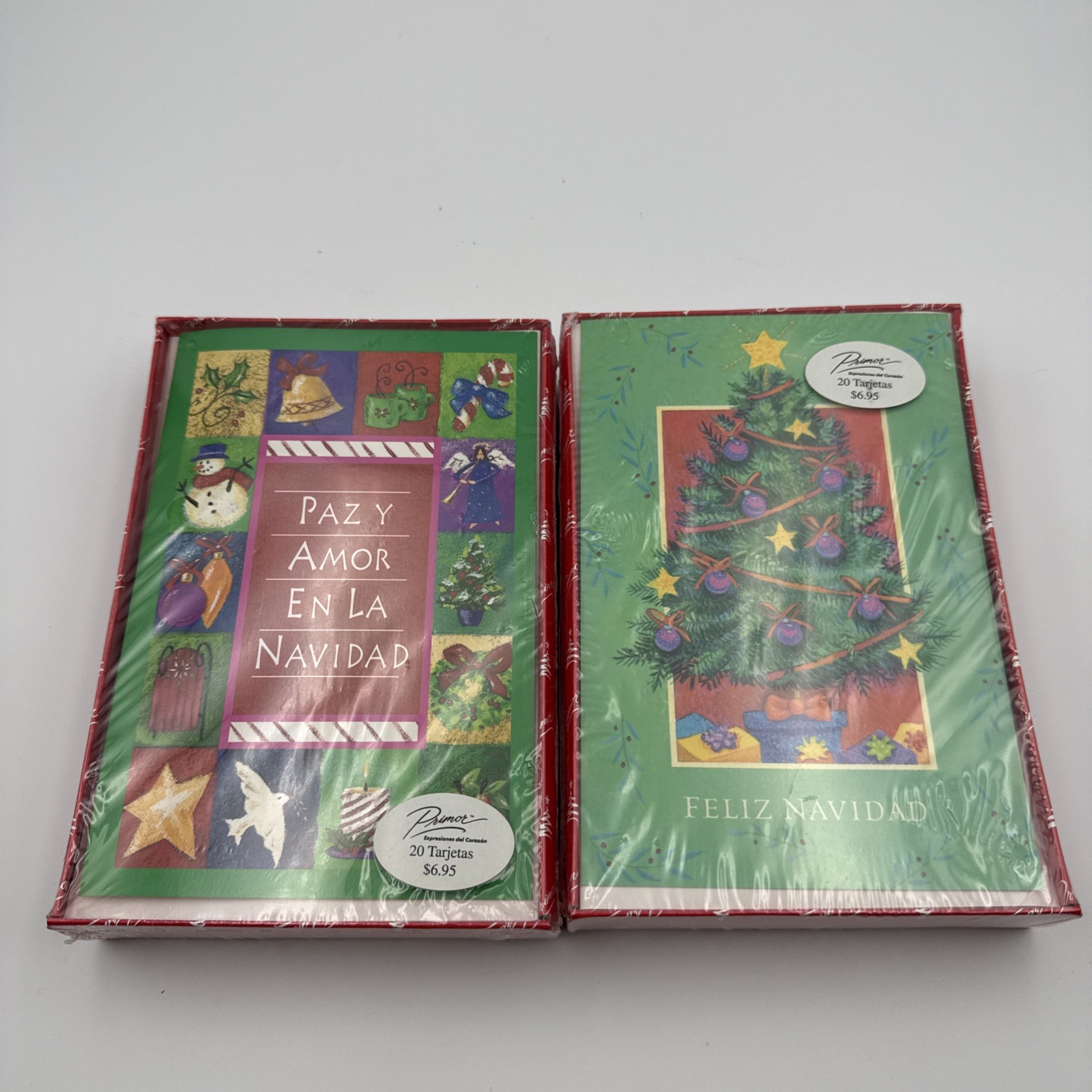 Lote de 2 Primor Español “Feliz Navidad / Paz y Amor en la Navidad”