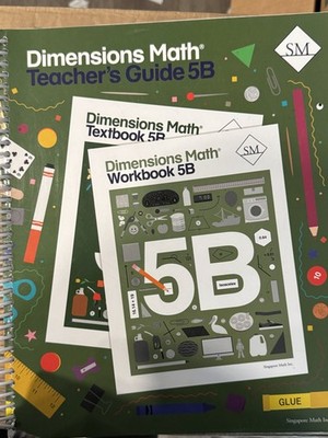 Dimensions Math Teacher's Guide Workbook 5B Singapore Math New Set