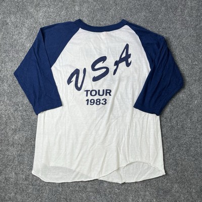 Vtg 1983 eddy grant raglan t-shirt USA Tour Concert Band Tee 1980s