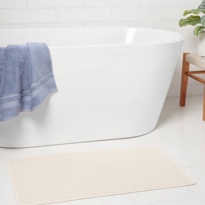 Threshold 20x34 Antimicrobial Bath Rug Tan - New Without Tags
