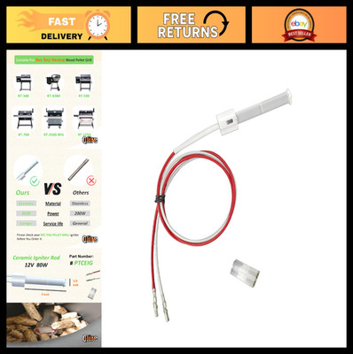 Ceramic Igniter Rod for Rec Tec Wood Pellet Grills - RT-B380, RT-590, RT-700, RT