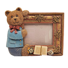 Teddy Bear Picture Frame Fiji Graphics Resin 3" x 4" Vintage Collectible Nursery