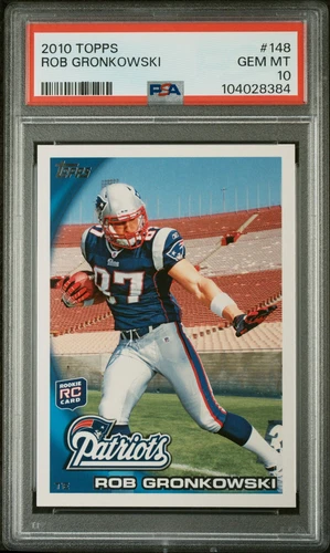 2010 TOPPS #148 ROB GRONKOWSKI ROOKIE RC PSA 10