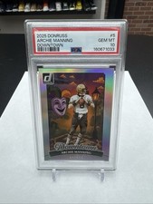 Panini 2025 Donruss Downtown! Archie Manning #5 Saints PSA 10 Football