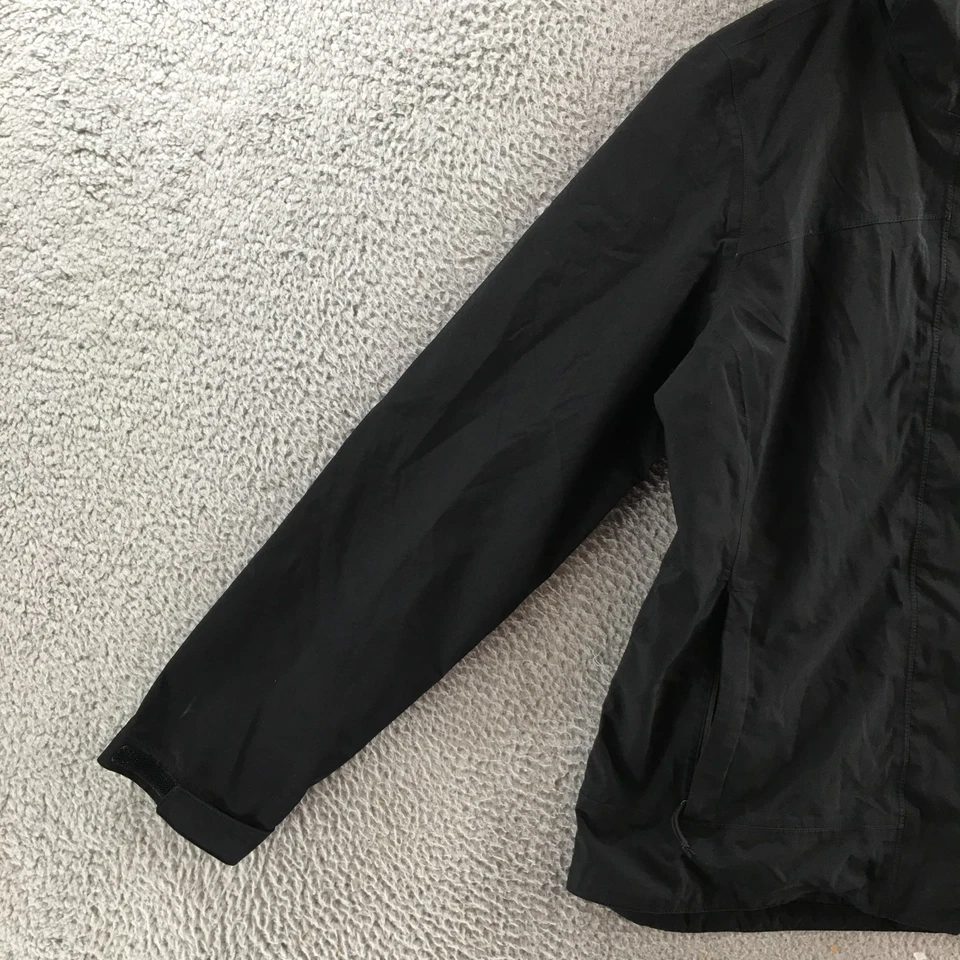 Chaqueta de lluvia The North Face para mujer L negra manga larga cuello falso bolsillo con cremallera completa Foto 4 de 4