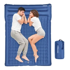 Double Camping Sleeping Pad, 4.7" Ultra-Thick Self Inflating 2 Person Inflata...